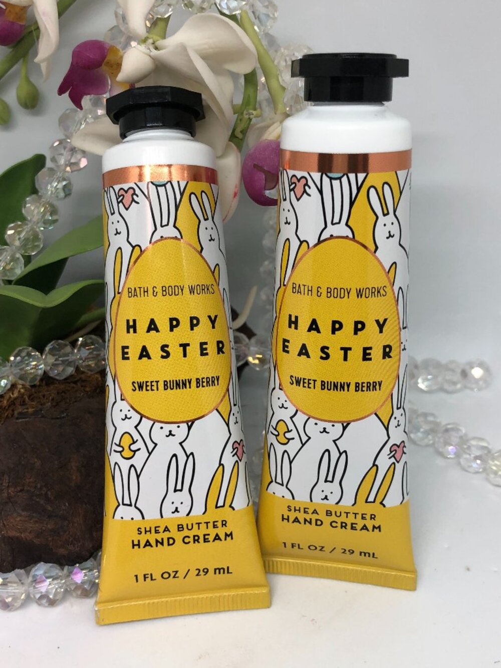 2x Bath & Body Works Happy Easter Sweet Bunny Berry Shea Butter Hand Cream-1 oz